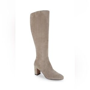 NEW Stuart Weitzman Sofia 75 grey suede zip boot